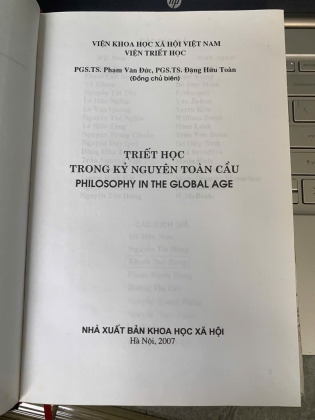 TRIẾT HỌC TRONG KỶ NGUYÊN TOÀN CẦU (PHẠM VĂN ĐỨC, ĐẶNG HỮU TOÀN CHỦ BIÊN)