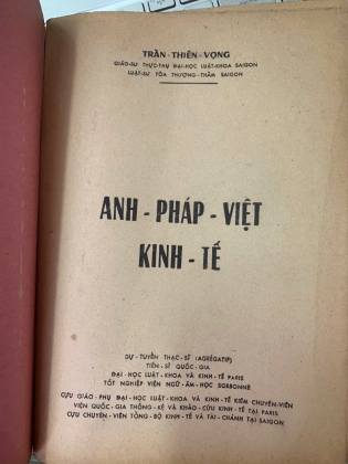 ANH PHÁP VIỆT KINH TẾ - TRẦN THIÊN VỌNG
