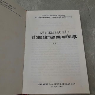 KỶ NIỆM SÂU SẮC VỀ CÔNG TÁC THAM MƯU CHIẾN LƯỢC