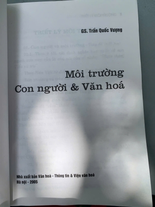 MÔI TRƯỜNG CON NGƯỜI & VĂN HÓA - TRẦN QUỐC VƯỢNG
