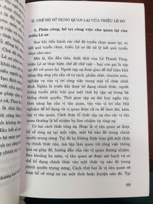 CHẾ ĐỘ QUAN LẠI TRIỀU LÊ SƠ (1428 - 1527) VÀ NHỮNG GIÁ TRỊ THAM KHẢO CHO CẢI CÁCH CHẾ ĐỘ CÔNG VỤ, CÔNG CHỨC Ở VIỆT NAM HIỆN NAY 
