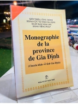 MONOGRAPHIE DE LA PROVINCE DE GIA ĐỊNH