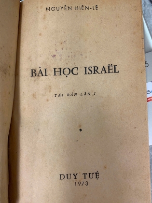 BÀI HỌC ISRAEL - NGUYỄN HIẾN LÊ