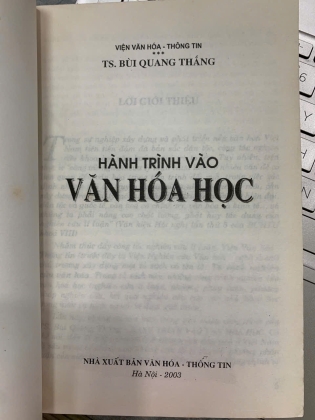 HÀNH TRÌNH VÀO VĂN HÓA HỌC - BÙI QUANG THẮNG