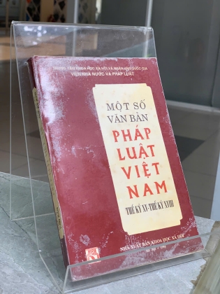 MỘT SỐ VĂN BẢN PHÁP LUẬT VIỆT NAM thế kỷ xv-xviii