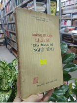 NHỮNG SỰ KIỆN LỊCH SỬ CỦA ĐẢNG BỘ NGHỆ TĨNH 
