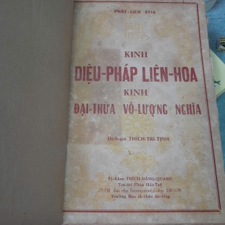 KINH DIỆU PHÁP LIÊN HOA - KINH ĐỊA THỪA VÔ LƯỢNG NGHĨA - THÍCH TRÍ TỊNH DỊCH