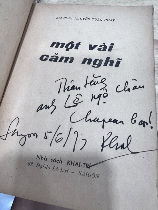 MỘT VÀI CẢM NGHĨ - NGUYỄN TUẤN PHÁT (ẤN BẢN CÓ THỦ BÚT TÁC GIẢ)