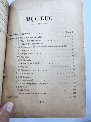 TÂM LÝ HỌC ĐỆ NHẤT - VĨNH ĐỀ 