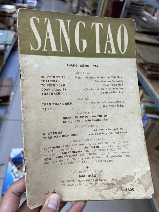 TẠP CHÍ SÁNG TẠO SỐ 3, SỐ 4 NĂM 1956, 1957 - MAI THẢO CHỦ TRƯƠNG