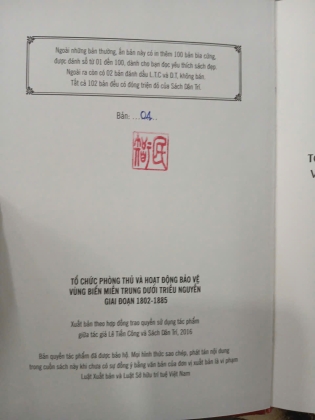TỔ CHỨC PHÒNG THỦ VÀ HOẠT ĐỘNG BẢO VỆ VÙNG BIỂN MIỀN TRUNG DƯỚI TRIỀU NGUYỄN (BẢN ĐẶC BIỆT) - LÊ TIẾN CÔNG