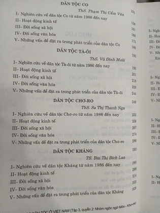 CÁC DÂN TỘC Ở VIỆT NAM (TẬP 3) - VƯƠNG XUÂN TÌNH