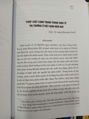 XÂY DỰNG MÔI TRƯỜNG PHÁP LÝ BẢO ĐẢM SỰ PHÁT TRIỂN BỀN VỮNG & LÀNH MẠNH CỦA KINH TẾ TƯ NHÂN (BÌA CỨNG) - NGUYỄN THỊ QUẾ ANH, LÊ T