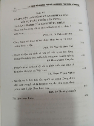 XÂY DỰNG MÔI TRƯỜNG PHÁP LÝ BẢO ĐẢM SỰ PHÁT TRIỂN BỀN VỮNG & LÀNH MẠNH CỦA KINH TẾ TƯ NHÂN (BÌA CỨNG) - NGUYỄN THỊ QUẾ ANH, LÊ T