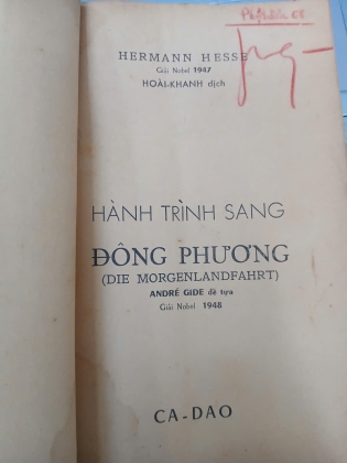HÀNH TRÌNH SANG ĐÔNG PHƯƠNG - HERMANN HESSE (Hoài Khanh dịch)