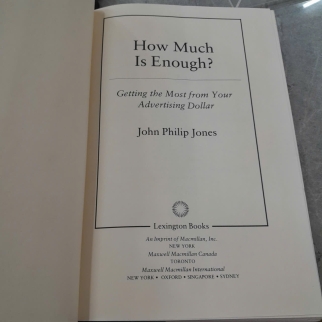HOW MUCH IS ENOUGH? - JOHN PHILIP JONES