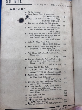 TẬP SAN SỬ ĐỊA SỐ 7-8 (SỐ ĐẶC BIỆT VỀ PHAN THANH GIẢN)