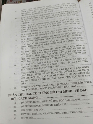 HỌC TẬP TƯ TƯỞNG VÀ LÀM THEO TẤM GƯƠNG ĐẠO ĐỨC HỒ CHÍ MINH - NHỮNG BÀI THI CHUNG KHẢO TOÀN QUỐC (BÌA CỨNG)