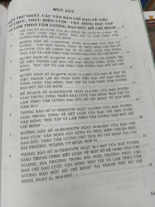 HỌC TẬP TƯ TƯỞNG VÀ LÀM THEO TẤM GƯƠNG ĐẠO ĐỨC HỒ CHÍ MINH - NHỮNG BÀI THI CHUNG KHẢO TOÀN QUỐC (BÌA CỨNG)