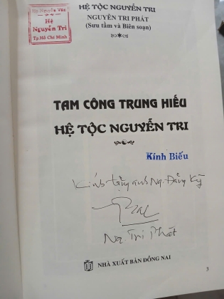 TAM CÔNG TRUNG HIẾU HỆ TỘC NGUYỄN TRI (BÌA CỨNG) - NGUYỄN TRI PHÁT