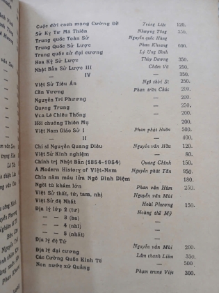THƯ MỤC NHÀ SÁCH KHAI TRÍ 1973