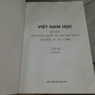 VIỆT NAM HỌC ( TẬP III)