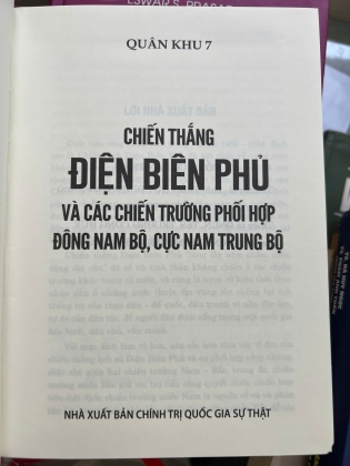 CHIẾN THẮNG ĐIỆN BIÊN PHỦ VÀ CÁC CHIẾN TRƯỜNG PHỐI HỢP ĐÔNG NAM BỘ, CỰC NAM TRUNG BỘ (BÌA CỨNG)