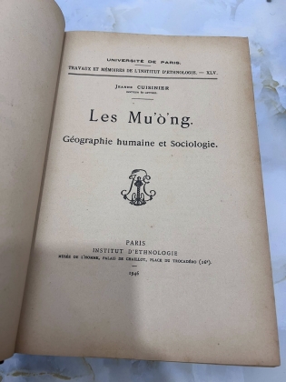 Les Mường - địa lý nhân văn và xã hội học (JEANNE CUISINIER)