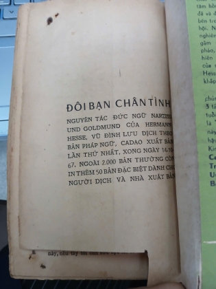 ĐÔI BẠN CHÂN TÌNH - HERMANN HESSE (VŨ ĐÌNH LƯU DỊCH)