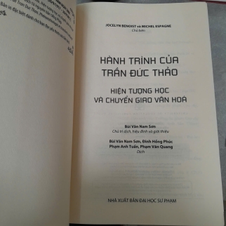 HÀNH TRÌNH CỦA TRẦN ĐỨC THẢO - JOCELYN BENOIST, MICHEL ESPAGNE (BÙI VĂN NAM SƠN DỊCH)