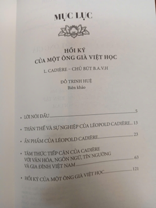 HỒI KÝ CỦA MỘT ÔNG GIÀ VIỆT HỌC - LEOPOLD CADIERE (ĐỖ TRINH HUỆ BIÊN KHẢO)