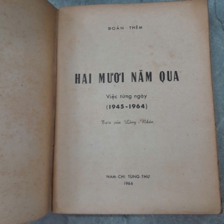 HAI MƯƠI NĂM QUA - ĐOÀN THÊM