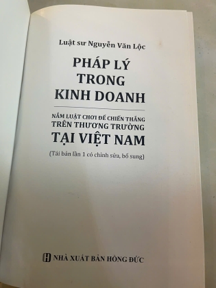 PHÁP LÝ TRONG KINH DOANH (BÌA CỨNG) - NGUYỄN VĂN LỘC 