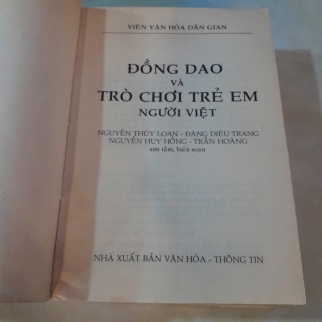 ĐỒNG DAO VÀ TRÒ CHƠI TRẺ EM NGƯỜI VIỆT - NGUYỄN THỊ LOAN, ĐẶNG DIỆU TRANG