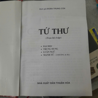 TỨ THƯ - ĐOÀN TRUNG CÒN DỊCH