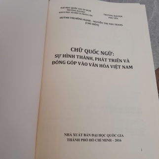CHỮ QUỐC NGỮ SỰ HÌNH THÀNH, PHÁT TRIỂN VÀ ĐÓNG GÓP VÀO VĂN HÓA VIỆT NAM 