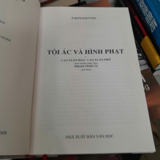TỘI ÁC VÀ HÌNH PHẠT - F.DOXTOEVXKI ( CAO XUÂN HẠO, CAO XUÂN PHỐ DỊCH)