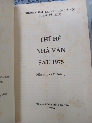 THẾ HỆ NHÀ VĂN SAU 1975