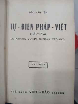 TỰ ĐIỂN PHÁP VIỆT PHỔ THÔNG - ĐÀO VĂN TẬP 