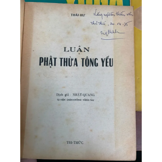 LUẬN PHẬT THỪA TÔNG YẾU - THÁI HƯ