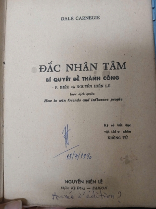 ĐẮC NHÂN TÂM - DALE CARNEGIE (NGUYỄN HIẾN LÊ DỊCH THUẬT)