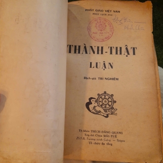 THÀNH THẬT LUẬN - THÍCH TRÍ NGHIÊM DỊCH