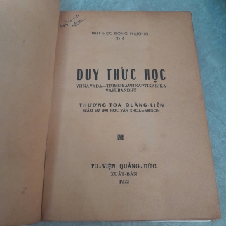 DUY THỨC HỌC - THÍCH QUẢNG LIÊN 