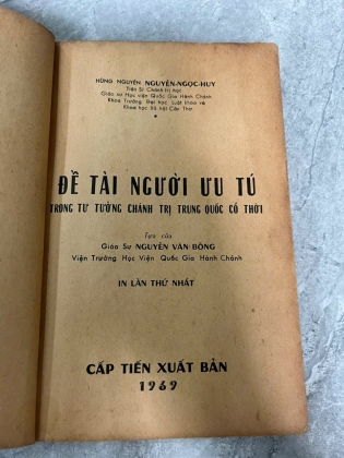 ĐỀ TÀI NGƯỜI ƯU TÚ TRONG TƯ TƯỞNG CHÁNH TRỊ TRUNG QUỐC CỔ THỜI - NGUYỄN NGỌC HUY