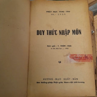 DUY THỨC NHẬP MÔN, DUY THỨC HỌC - THÍCH THIỆN HOA DỊCH