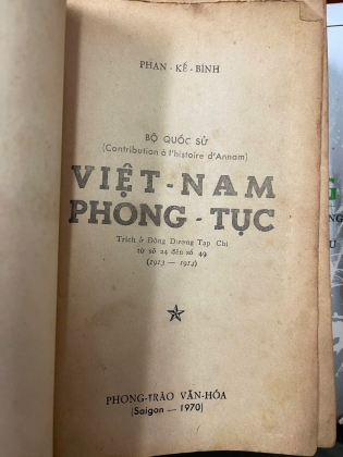 VIỆT NAM PHONG TỤC - PHAN KẾ BÍNH 