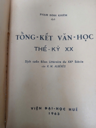 TỔNG KẾT VĂN HỌC THẾ KỶ XX - PHẠM ĐÌNH KHIÊM