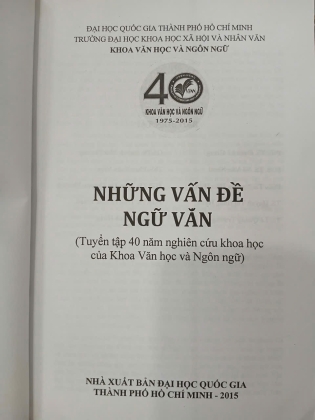 NHỮNG VẤN ĐỀ NGỮ VĂN 