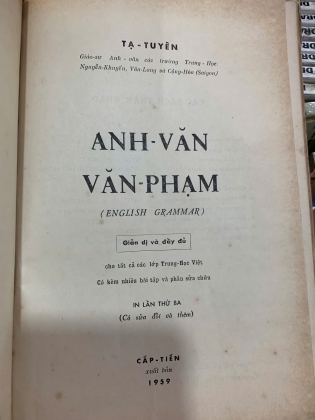 ANH VĂN VĂN PHẠM - TẠ TUYÊN
