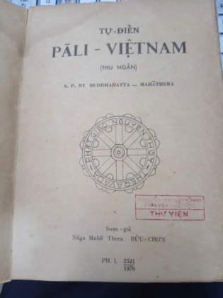 TỰ ĐIỂN PALI VIỆT NAM - BỬU CHƠN